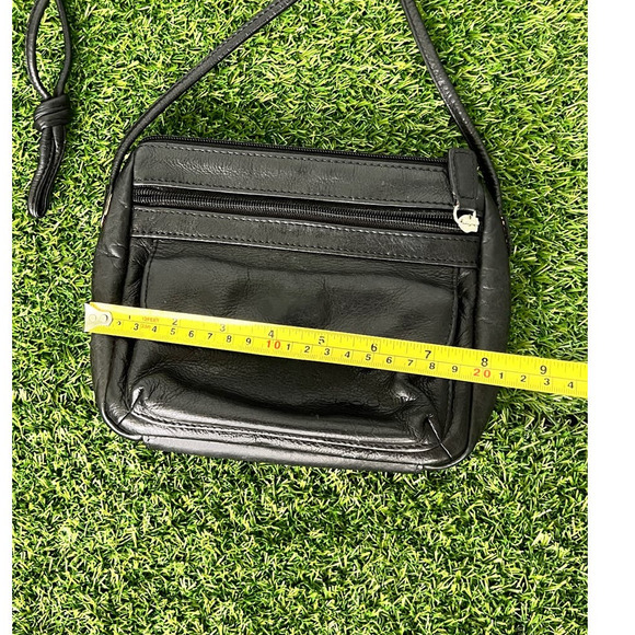 Vintage Fossil Black Genuine Leather Small Shoulder Purse - Picture 6 of 12